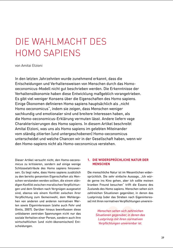 Die Wahlmacht des Homo sapiens