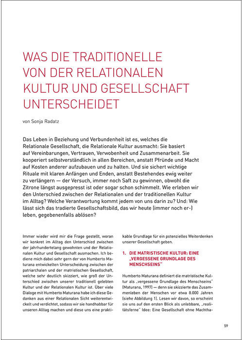 Was die Traditionelle von der Relationalen Kultur und Gesellschaft unterscheidet