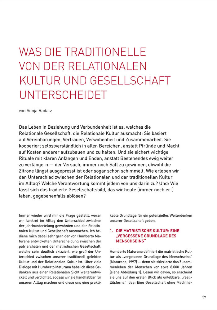 Was die Traditionelle von der Relationalen Kultur und Gesellschaft unterscheidet