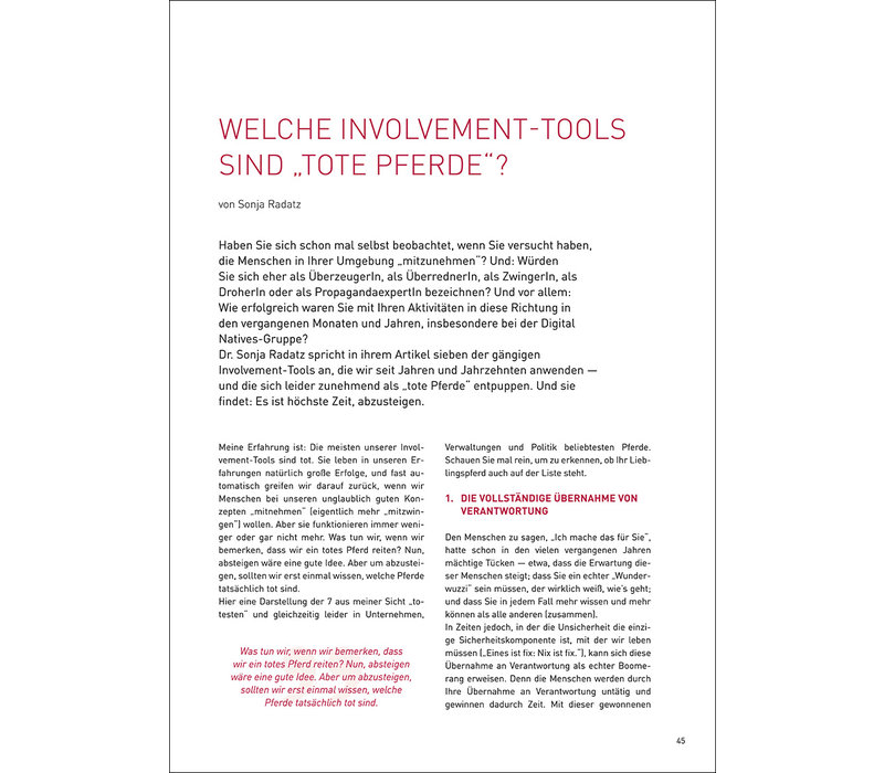 Welche Involvement-Tools sind „tote Pferde“?