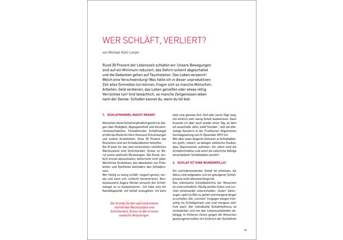 Wer schläft, verliert? Wer schläft, verliert?