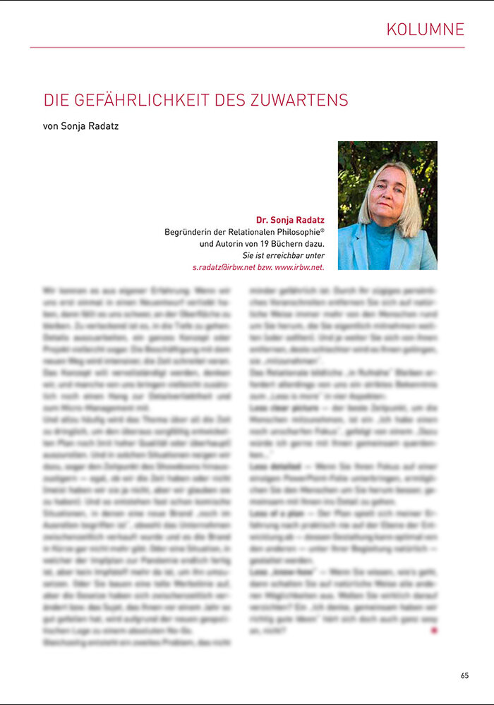 Die Gefährlichkeit des Zuwartens