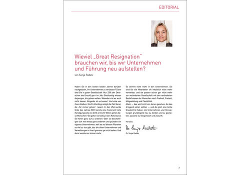 Wieviel „Great Resignation“  brauchen wir, bis wir Unternehmen  und Führung neu aufstellen?