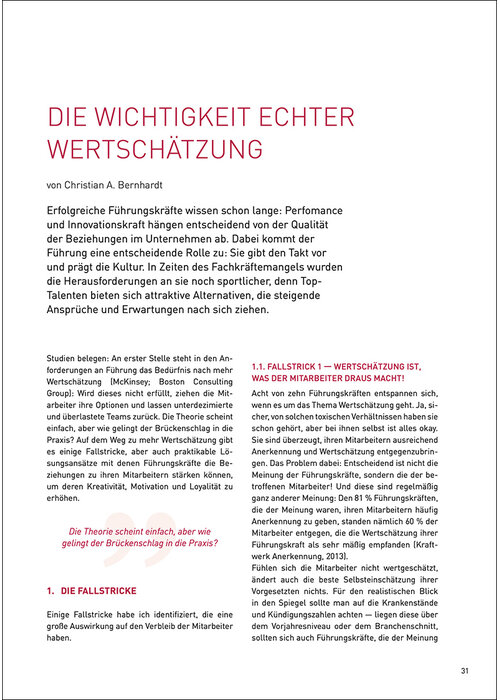 Die Wichtigkeit echter Wertschätzung