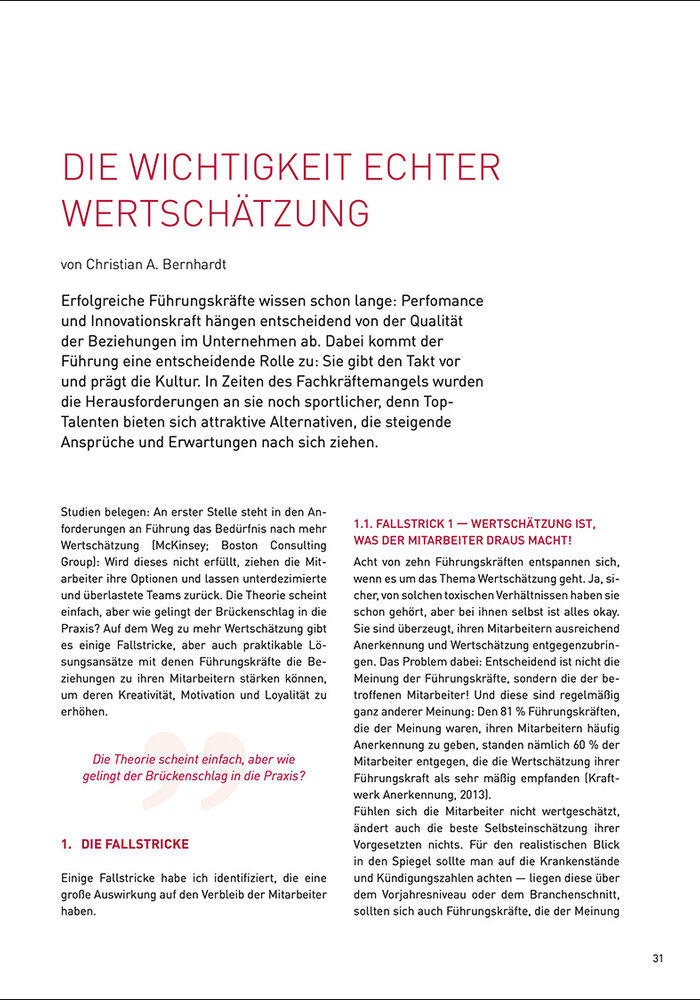 Die Wichtigkeit echter Wertschätzung