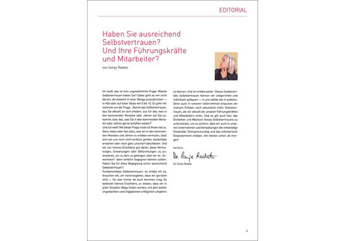 Haben Sie ausreichend Selbstvertrauen? Und Ihre Führungskräfte und Mitarbeiter? Haben Sie ausreichend Selbstvertrauen? Und Ihre Führungskräfte und Mitarbeiter?