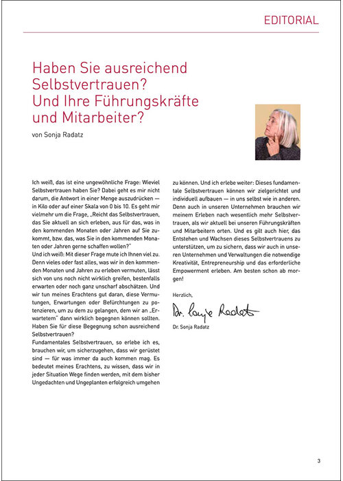 Haben Sie ausreichend Selbstvertrauen? Und Ihre Führungskräfte und Mitarbeiter?