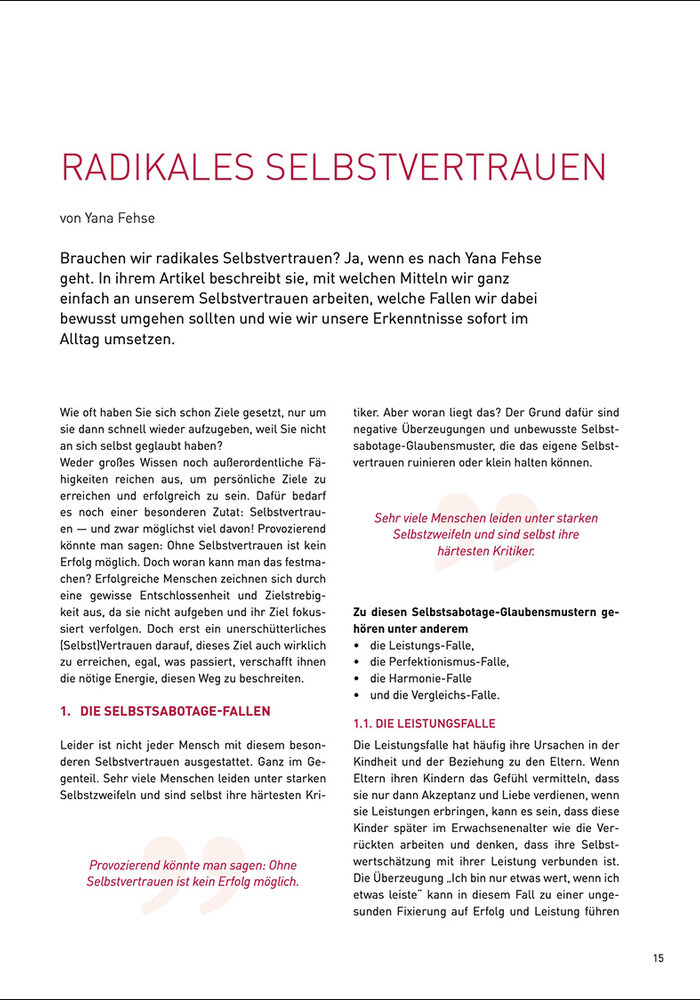 Radikales Selbstvertrauen