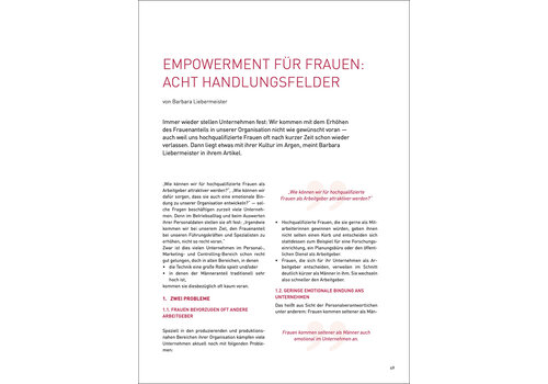 Empowerment für Frauen: Acht Handlungsfelder