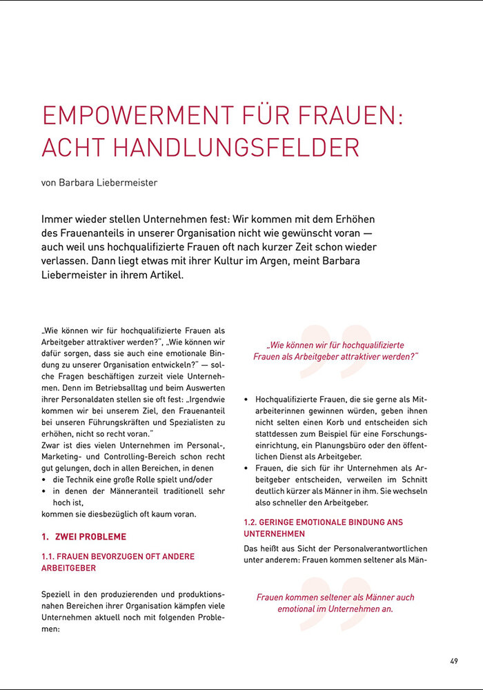 Empowerment für Frauen: Acht Handlungsfelder