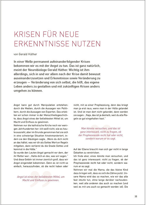 Krisen für neue Erkenntnisse nutzen