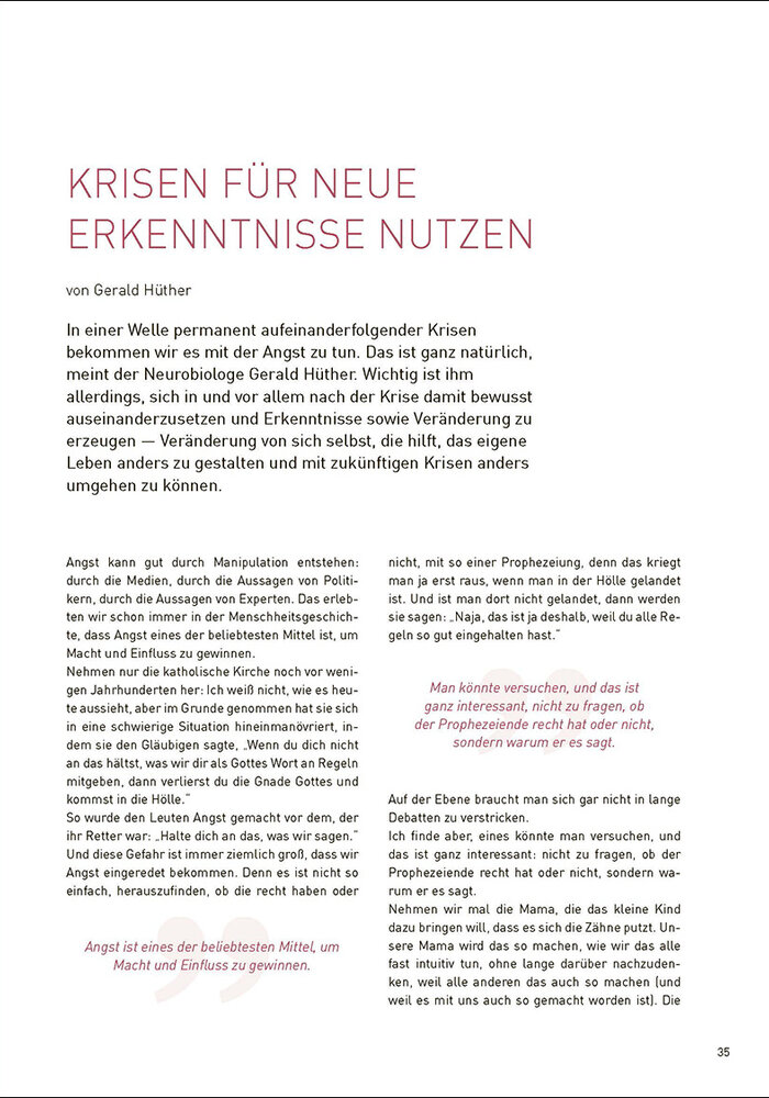 Krisen für neue Erkenntnisse nutzen