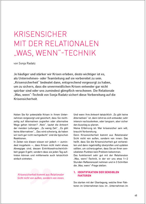 Krisensicher mit der Relationalen „Was, wenn“-Technik