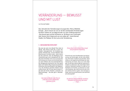 Veränderung – bewusst und mit Lust