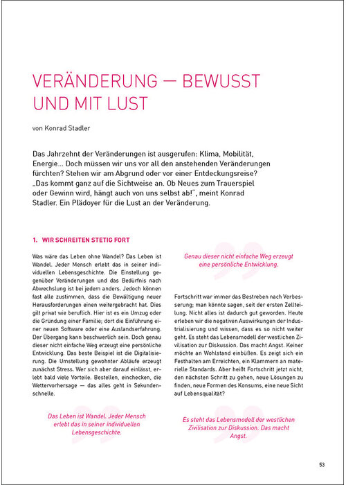 Veränderung – bewusst und mit Lust