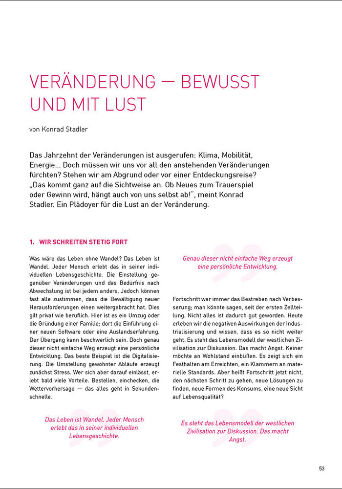Veränderung – bewusst und mit Lust
