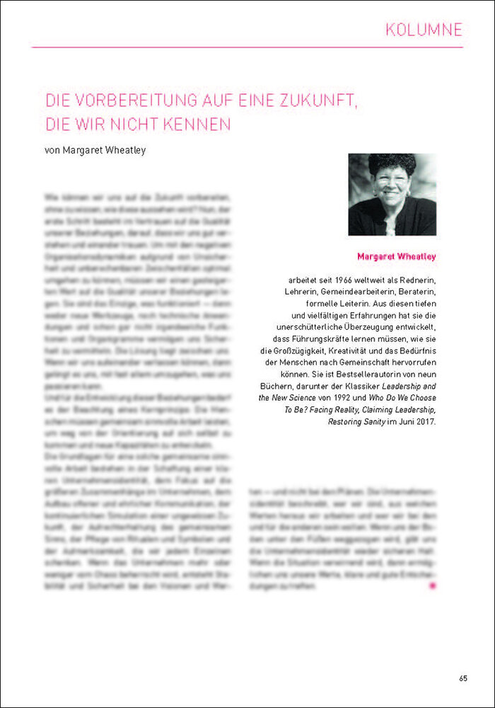 Die Vorbereitung auf eine Zukunft, die wir nicht kennen