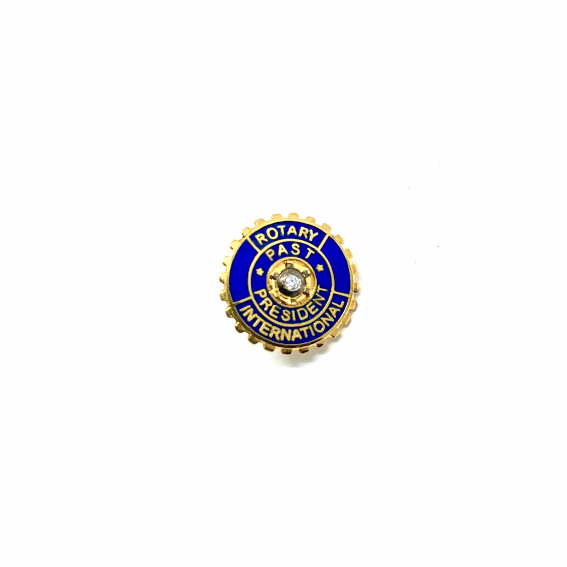 Pin's Rotary Past President argent + brillant 0.04 ct