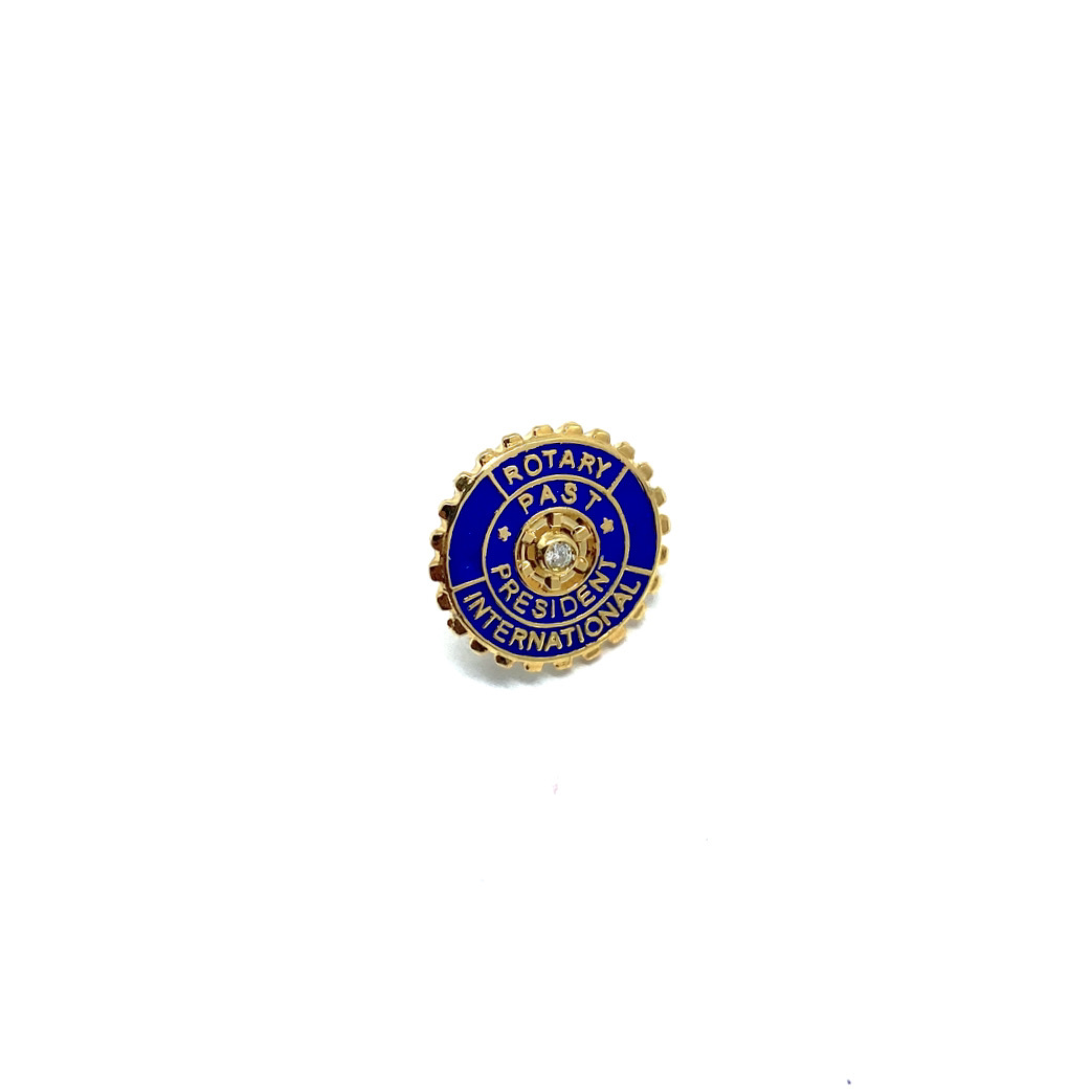 Pin Rotary Past President gold + brilliant 0.02 ct