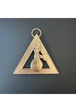 Medal Triangle Pouch 'Chaplain' for Lodges - gold plated