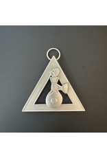 Medal Triangle Pouch 'Chaplain' for Lodges - silver plated