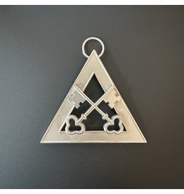 Triangle Crossed Keys 'Treasurer' - silver plated