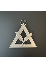 Medal Triangle Feathers 'Secretary' - silver plated - for Lodges
