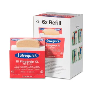 Salvequick extra grote vingertoppleisters 6454 (navulling)