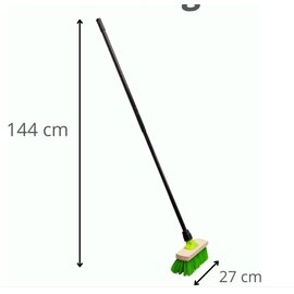 Hard PVC Bezem met 2 delige telescoop steel