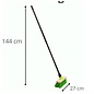 Hard PVC Bezem met 2 delige telescoop steel
