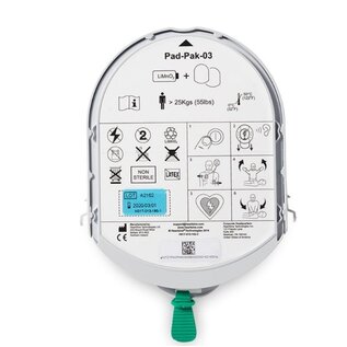HeartSine Samaritan PAD pak elektroden en batterij