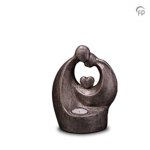 Geert Kunen  UGKS 045 AT Keramische urn zilver Verlichte troost (waxine)
