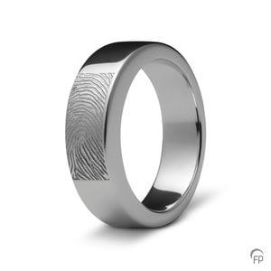 Atlantis Memorials R 033.6.FP Ash jewellery ring glossy with fingerprint