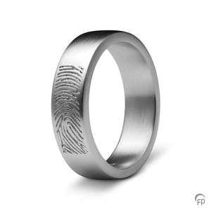 Atlantis Memorials RF 02.6M Ring matt mit Fingerabdruck