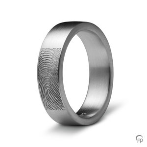 Atlantis Memorials RF 02.8M Ring brushed with fingerprint