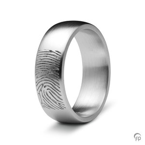 Atlantis Memorials RF 04.7M Ring brushed with fingerprint