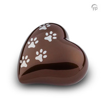 HUH 032 M Metaal dierenurn hart medium met gravure