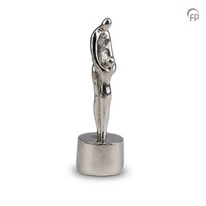 Tingieterij de Geest GGP 125 Ash sculpture silver tin - Father and child, an unbreakable bond