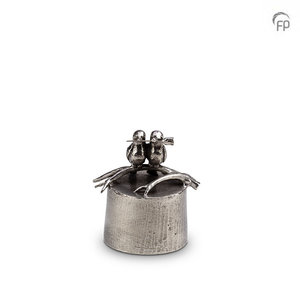 Tingieterij de Geest GGP 013 Ascheskulptur Silber-Zinn - Ewig verbunden in Liebe und Treue