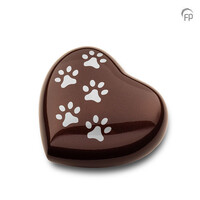 HUH 012 M Urna de mascota de metal corazón mediana