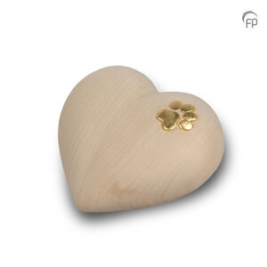 WU 151 Wooden pet urn heart