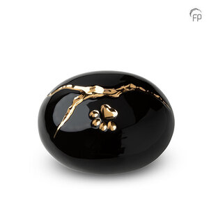 KU 208 Ceramic pet urn Kintsugi