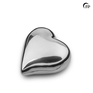 FPU 152 Relicario de cerámica corazón Plateado