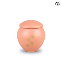 HU 908 L Metal pet urn large - Peach Sunset
