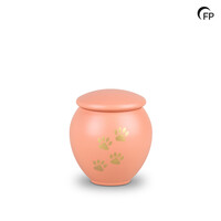 HU 908 M Metal pet urn medium - Peach Sunset