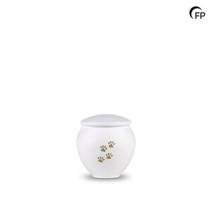 HU 902 S Metaal dierenurn klein - Serenity White