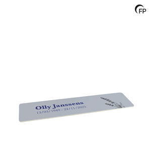 Print-In Plate 27x6,5cm, UV Resistant White