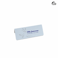 PRINT- IN PLATE BENDED 15X8,5CM, UV RESISTANT WHITE
