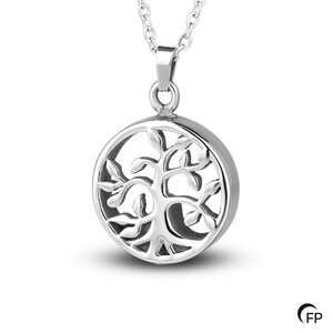 RS 004 Colgante para cenizas de acero inoxidable - Tree of Life