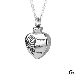 RS 008 Stainless steel ash pendant - Forever Rose